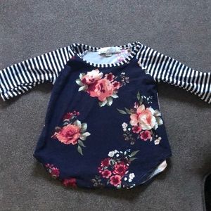 Little Girls 3/4 sleeve shirt